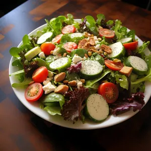 Healthy Gourmet Vegetable Salad with Grilled Chicken
