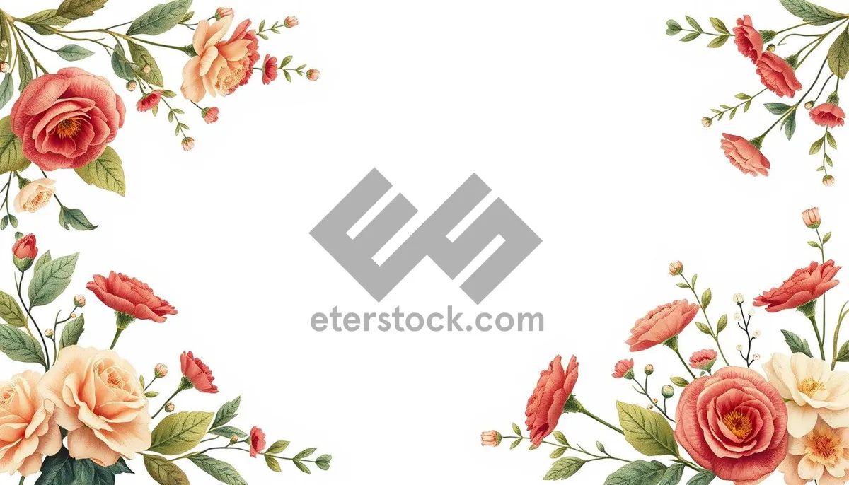 Picture of Floral Silhouette Graphic Design Element Wallpaper