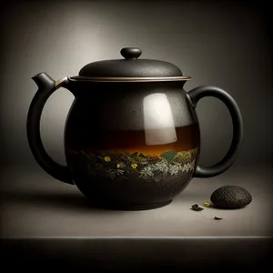 Traditional Chinese Tea Cup and Teapot