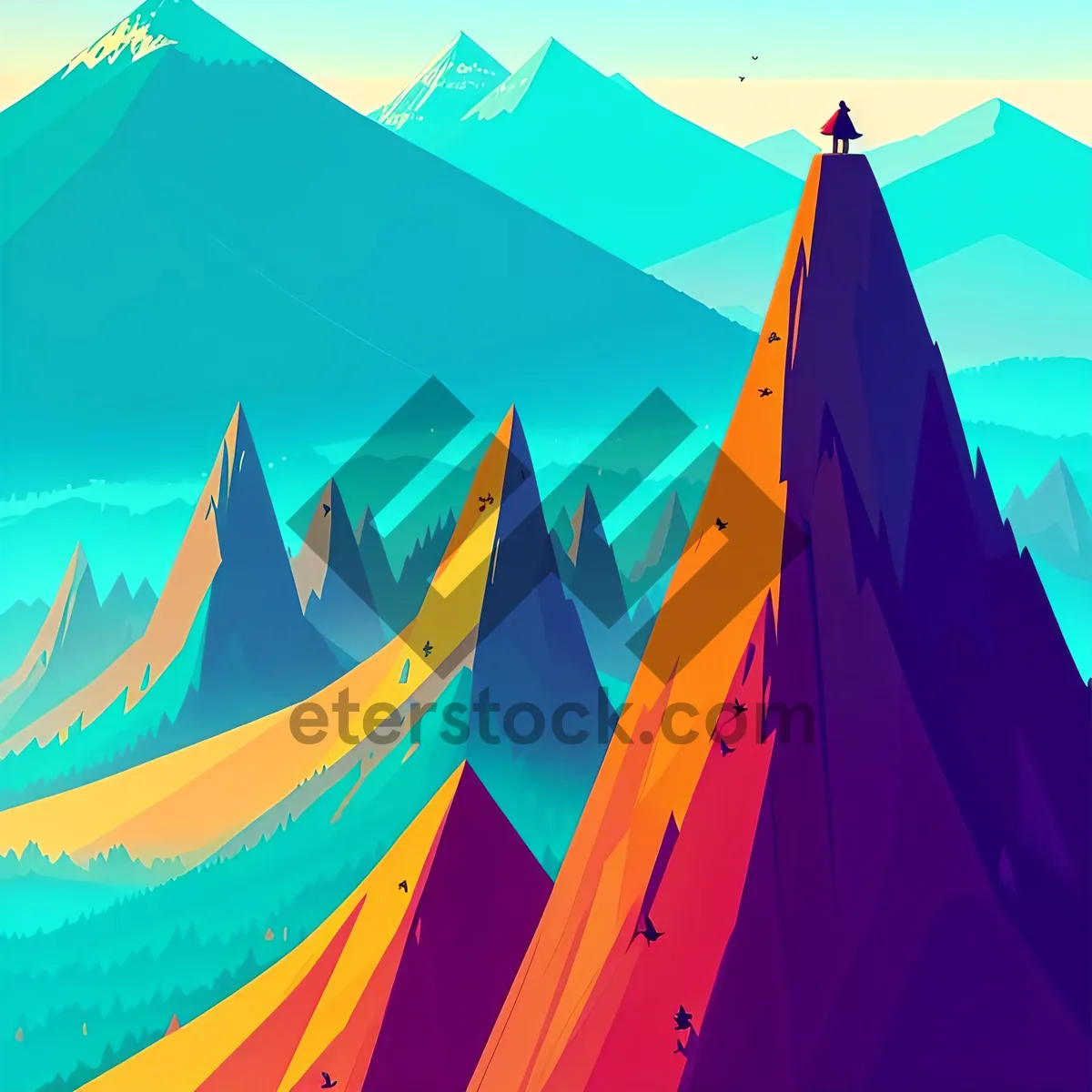 Picture of Vibrant Canvas Tent Design: Colorful Artistic Graphic
