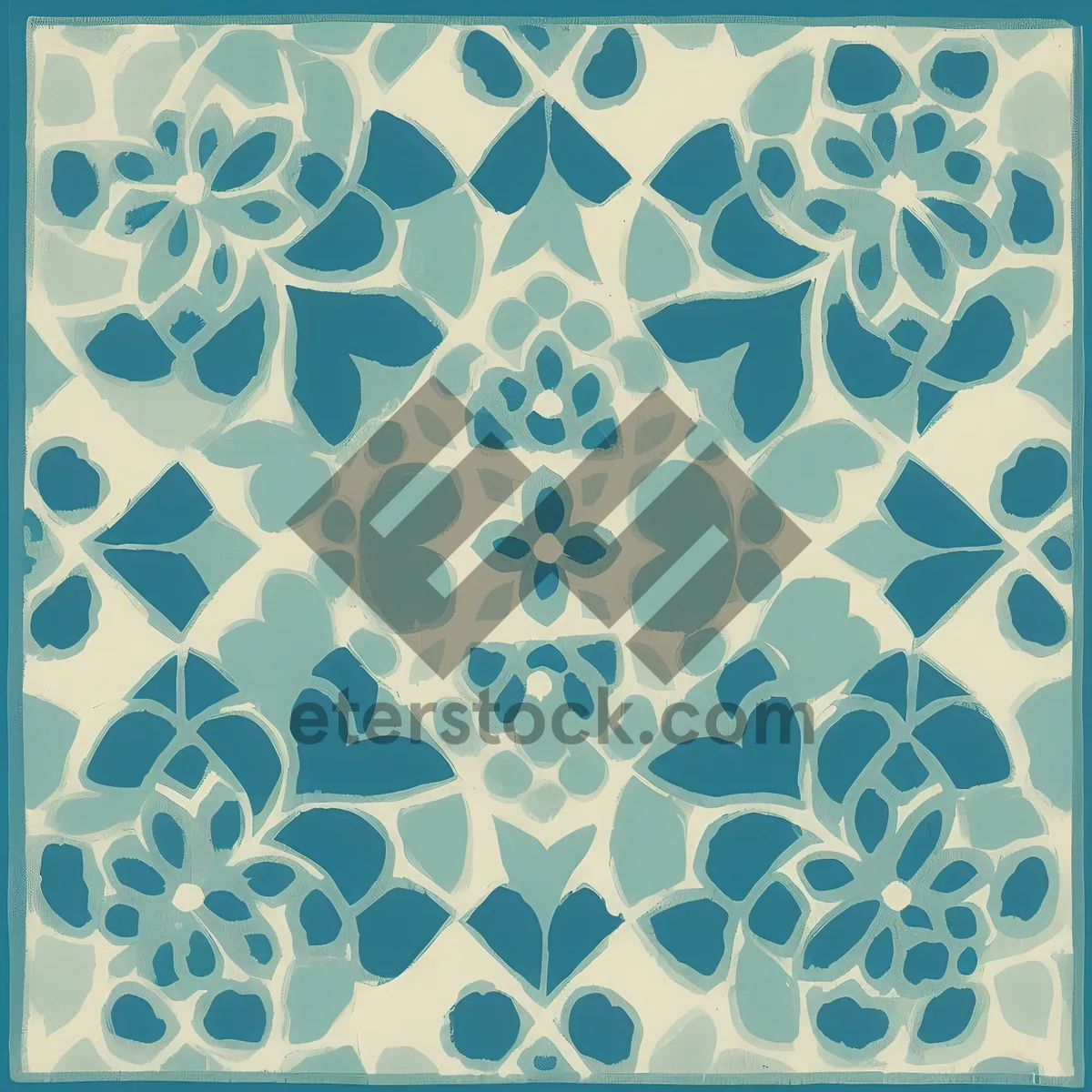 Picture of Modern Vintage Floral Seamless Pattern Wallpaper