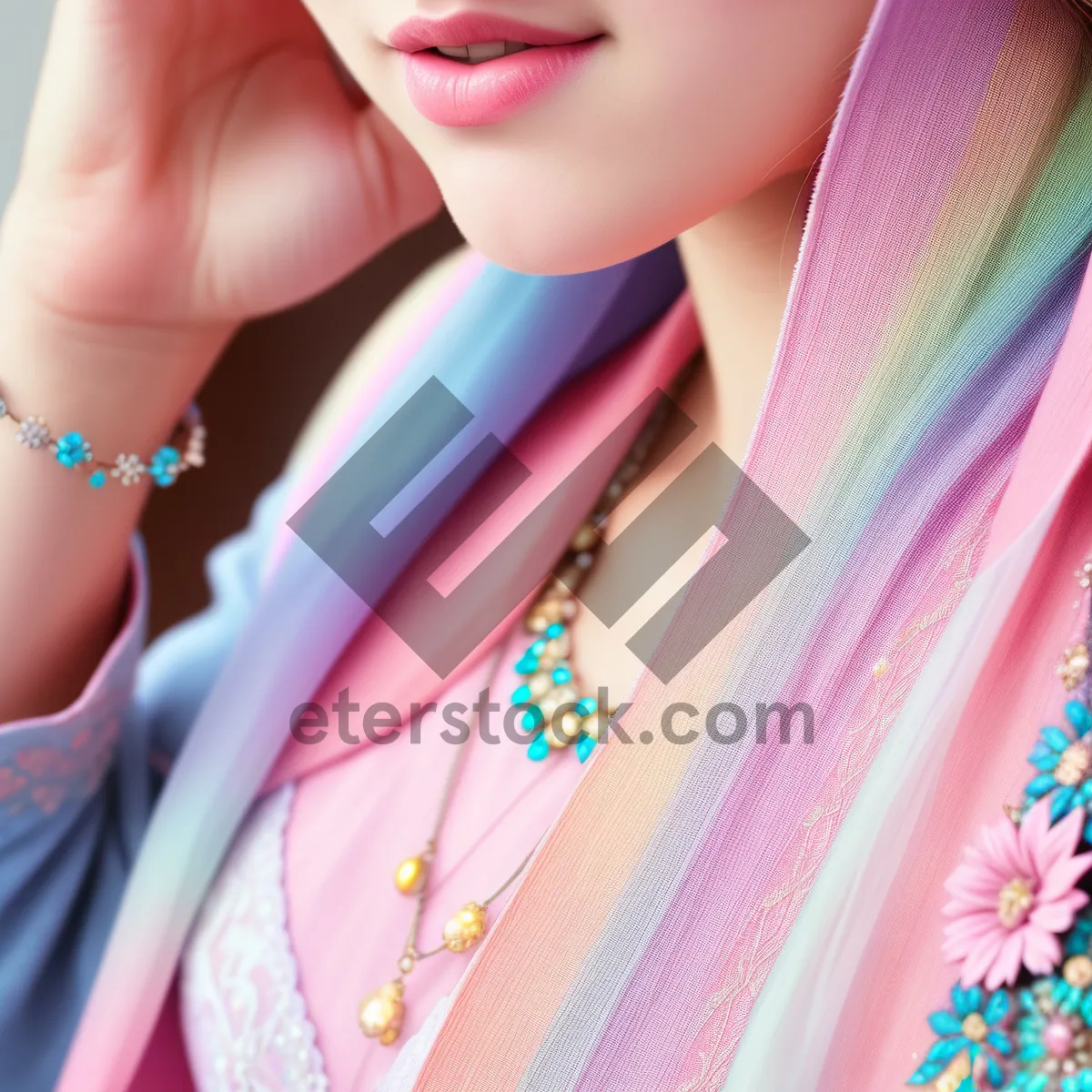 Picture of Cheerful lady shopping with a smile