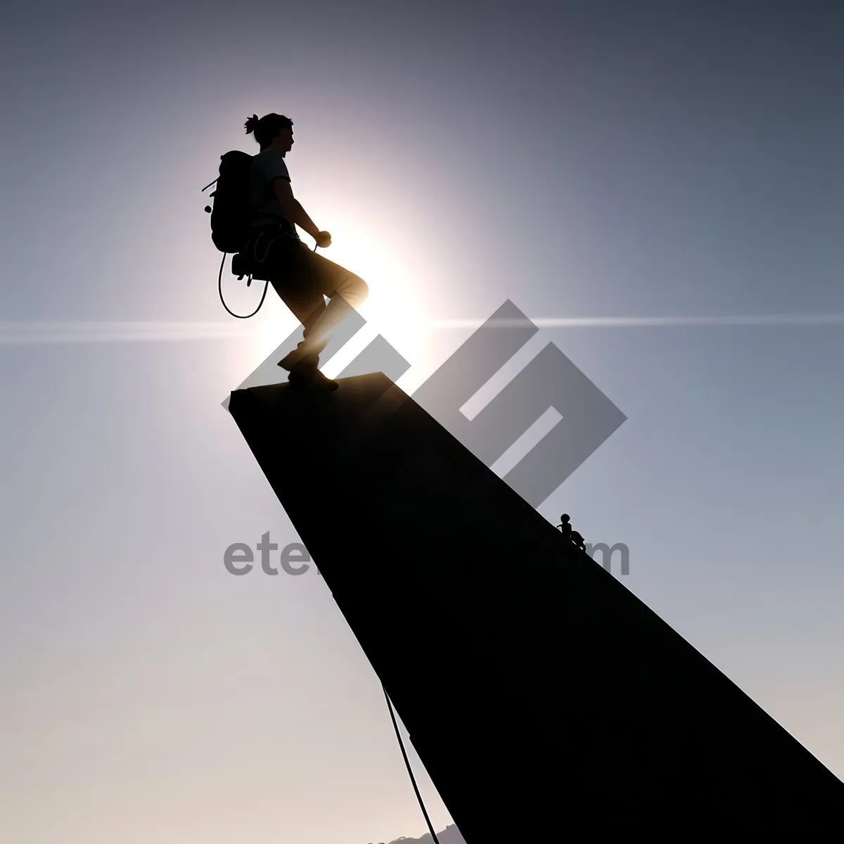 Picture of Skateboarding Silhouette Against Sunset Sky