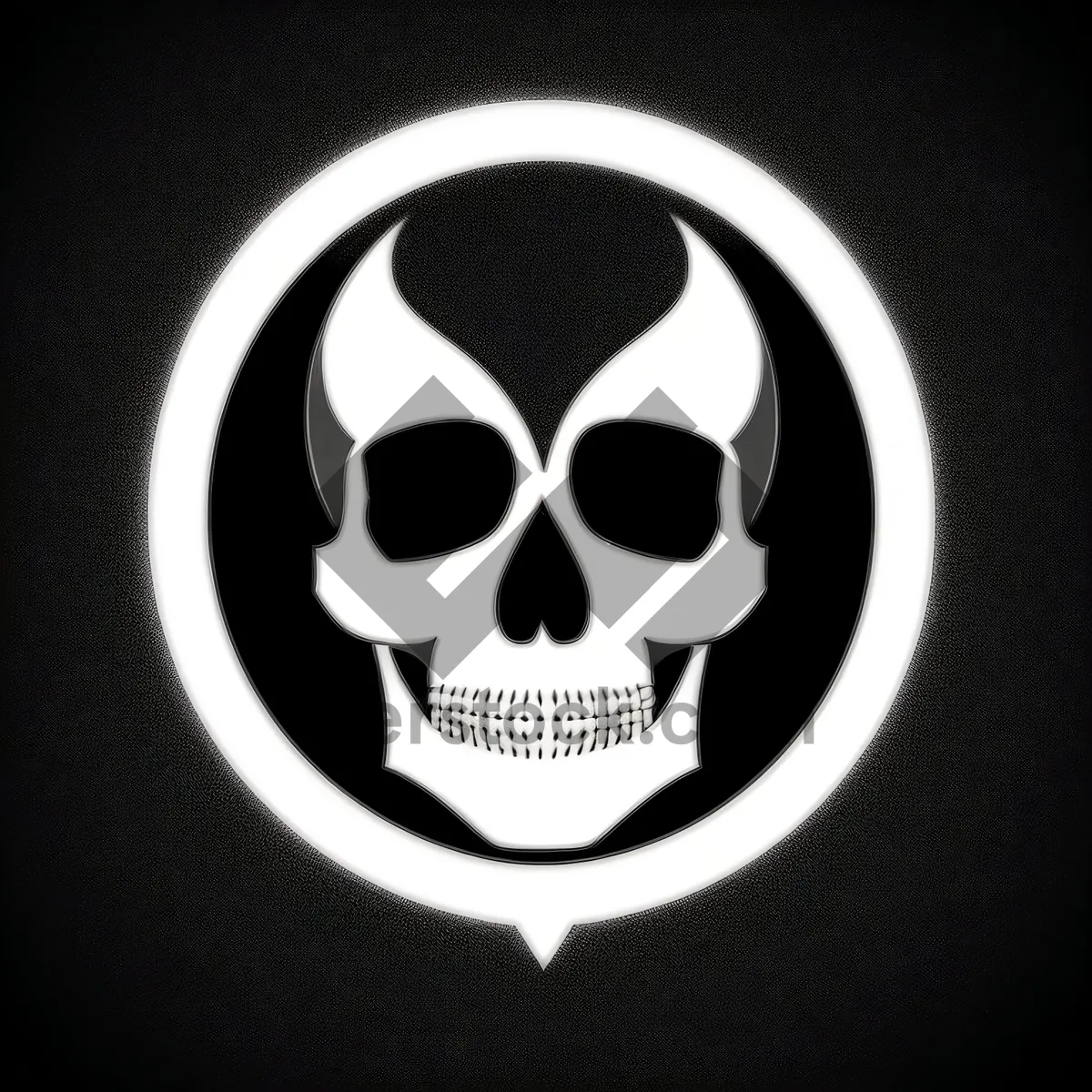 Picture of Black Skull Death Symbol - Pirate Icon