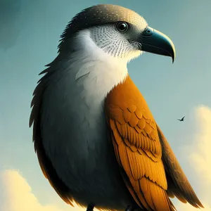 Majestic Falcon Spreading Its Wings
