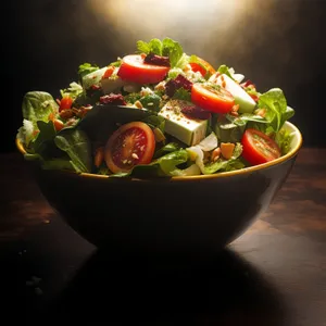 Fresh Gourmet Salad Plate with Vegetables