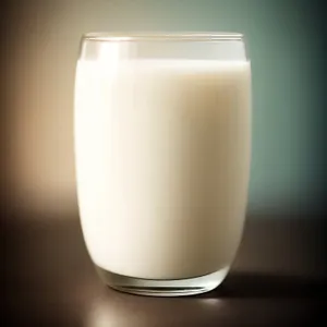 Refreshing Milk in Glass Cup