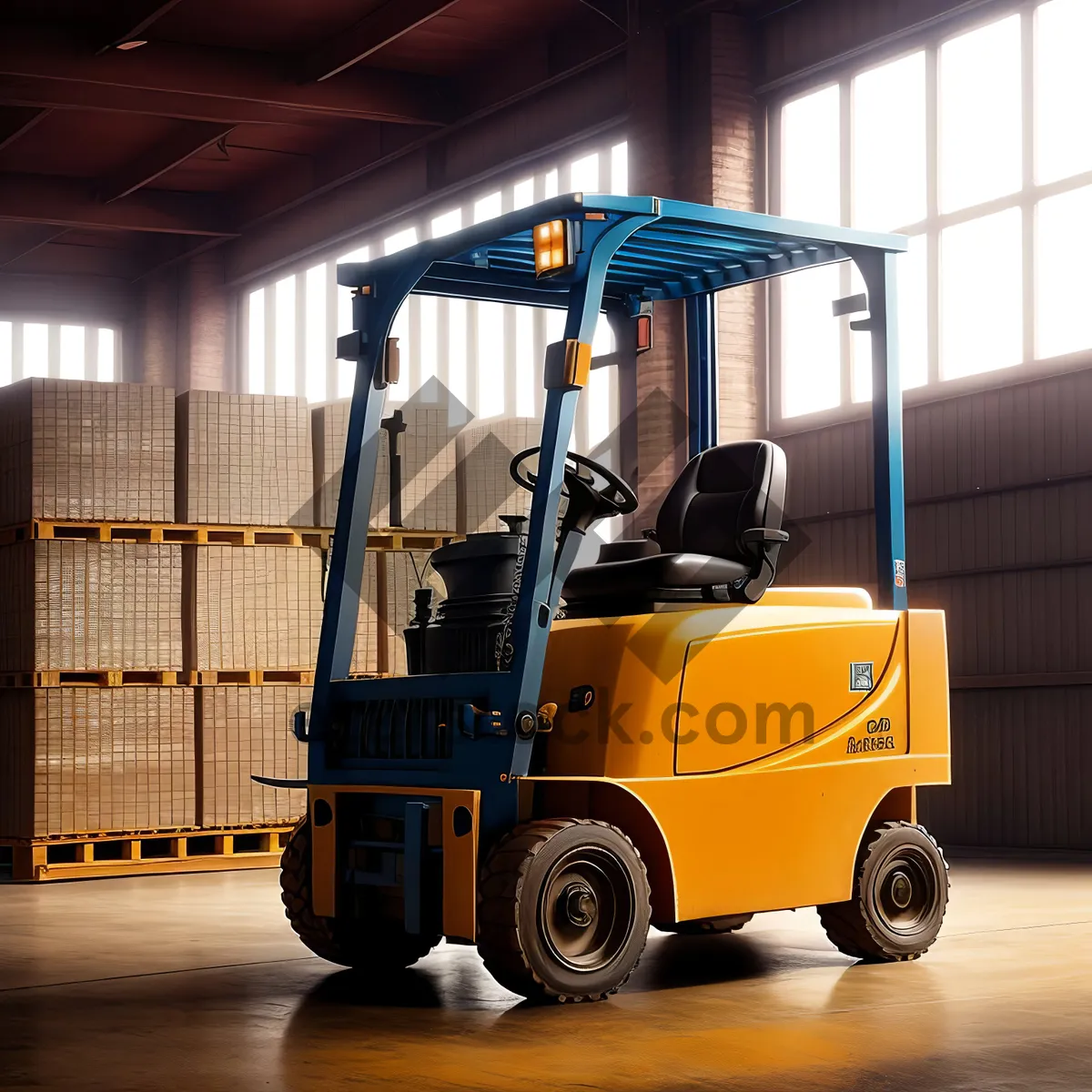 Picture of Heavy-duty Forklift in Warehouse