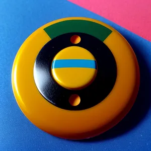 Shiny Button Circle Icon with Reflection