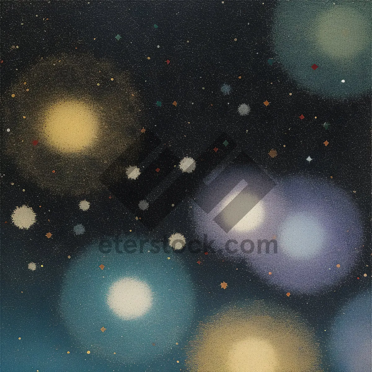 Picture of Starry galaxy fantasy wallpaper with bright moon glow