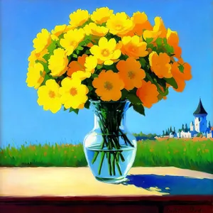 Colorful Summer Blossoms with Narcissus Flowers