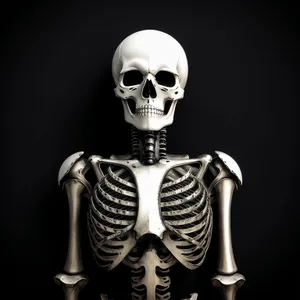 Terrifying Skeletal Art: Spine-Chilling Skull Sculpture
