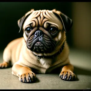 Adorable Pug Puppy Portrait