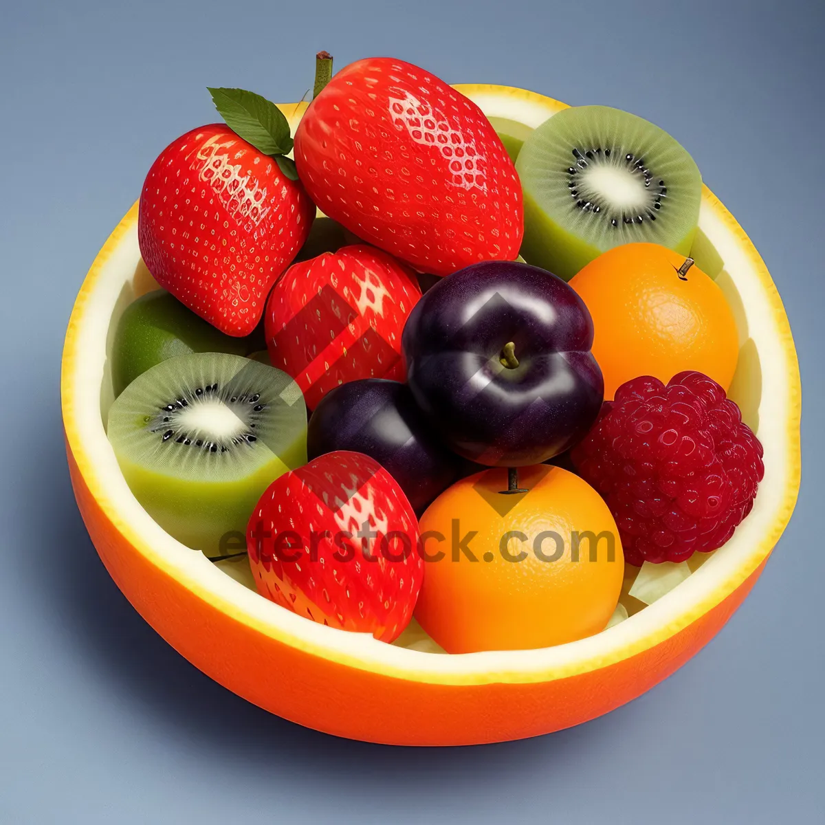 Picture of Juicy Summer Strawberry Bowl: Fresh and Delicious Organic Fruit Snack