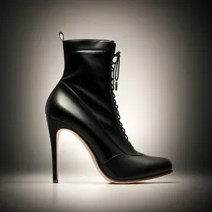 Stylish Black Leather Lace-Up Boot for Fashionable Footwear