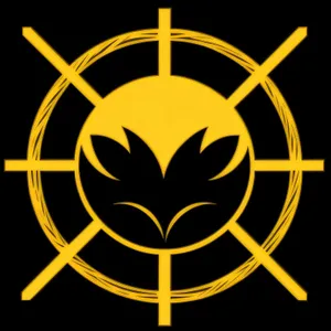 Baron's Golden Star Heraldry Symbol Design