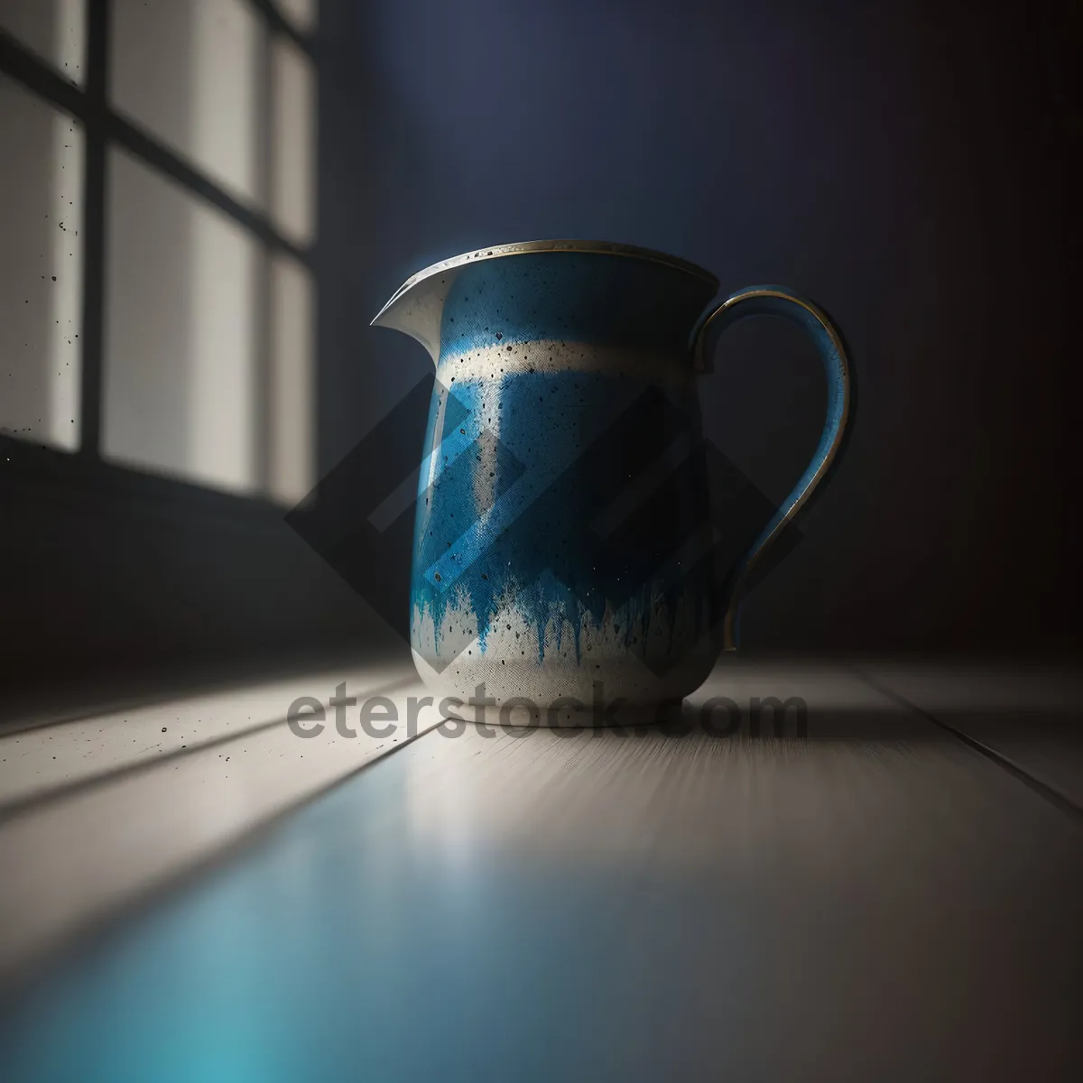 Picture of Hot java in black ceramic mug.