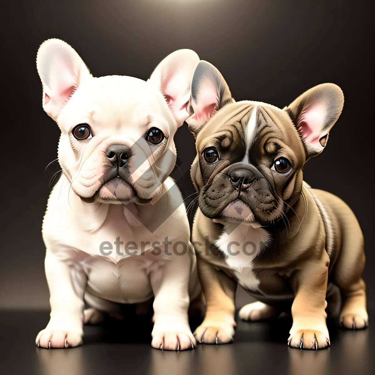 Picture of Bulldog Puppy with Wrinkles - Adorable Canine Companion