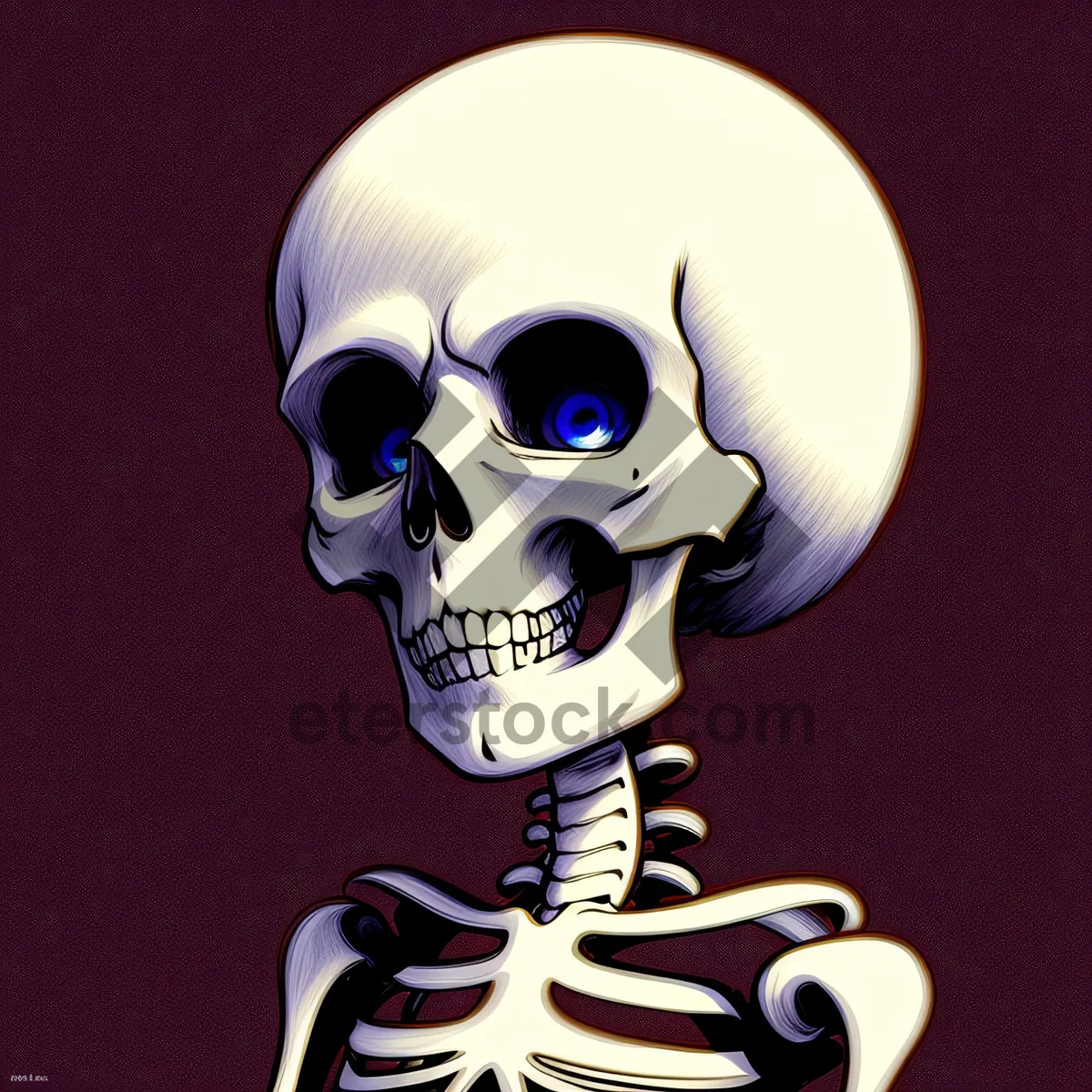 Picture of Spooky Skeleton Sculpture - Chilling Bone Art