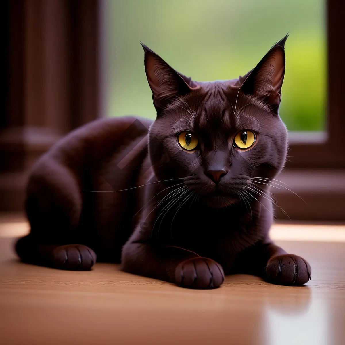 Picture of Feline Cutie Peeks Through the Window