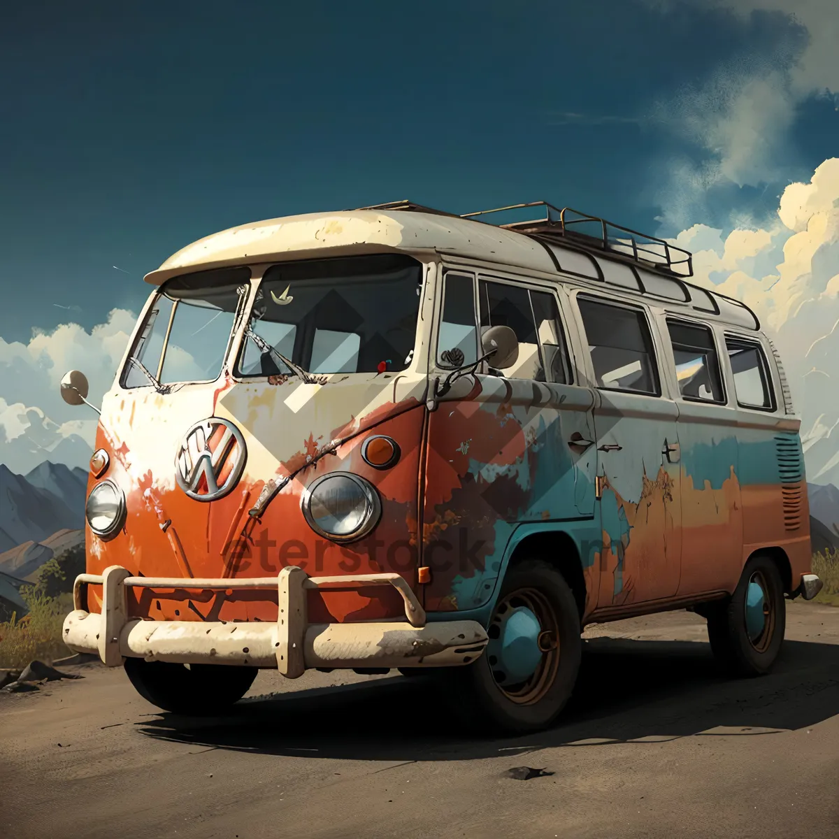 Picture of Speedy Travel Transport on the Road: Modern Car Driving