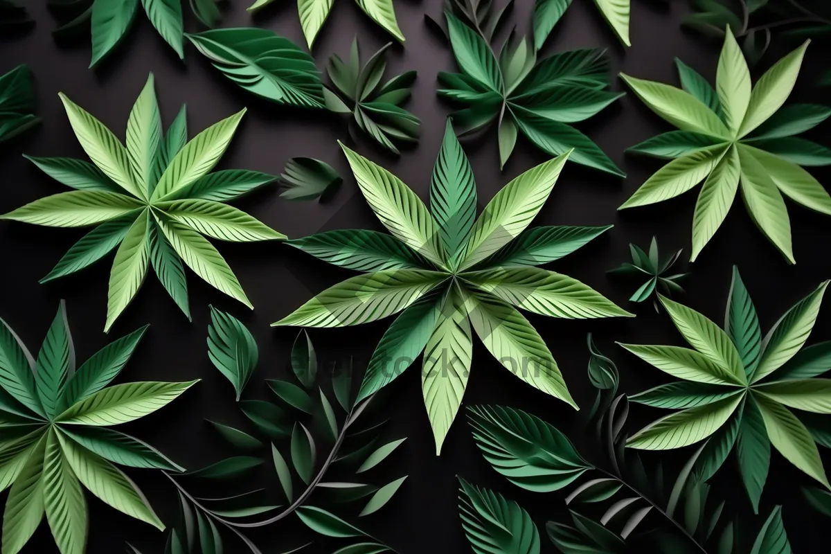 Picture of Floral Spring Leaf Pattern Decor Element