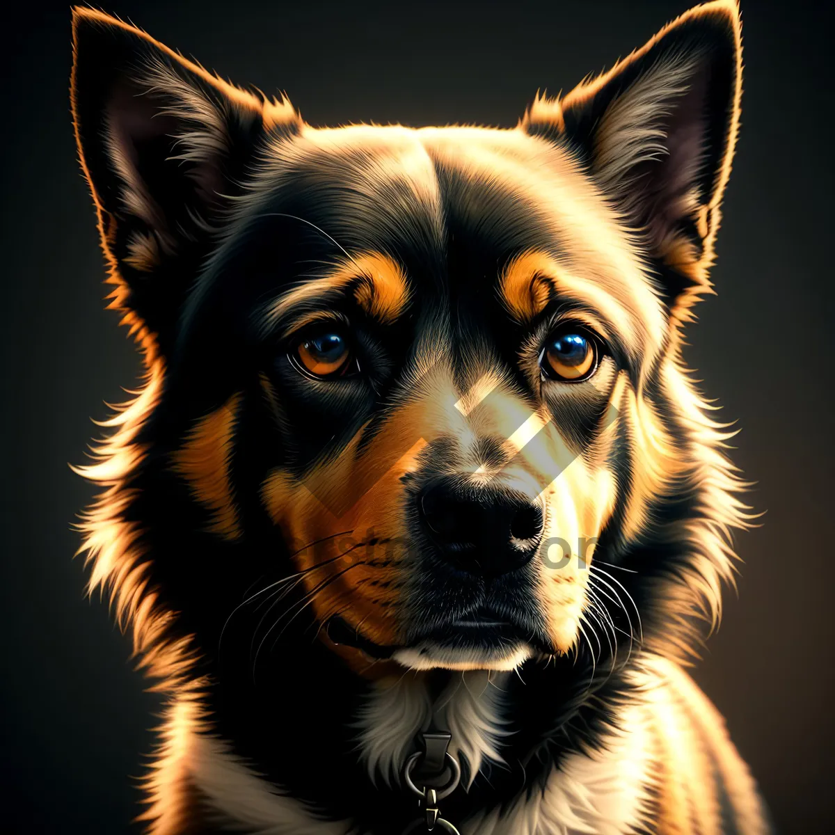 Picture of Adorable Border Collie Shepherd Dog Portrait