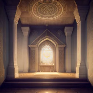 Sacred Seat: Ancient Cathedral's Majestic Throne