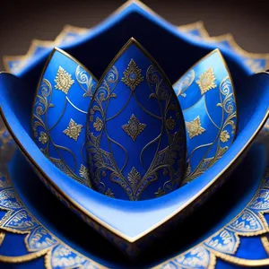 Gilded Protection: Majolica Ceramic Shield Design