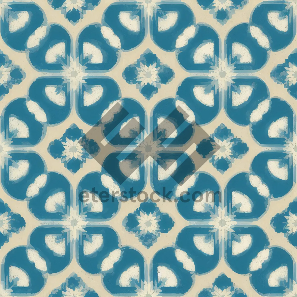 Picture of Elegant vintage-style floral damask pattern with swirls.