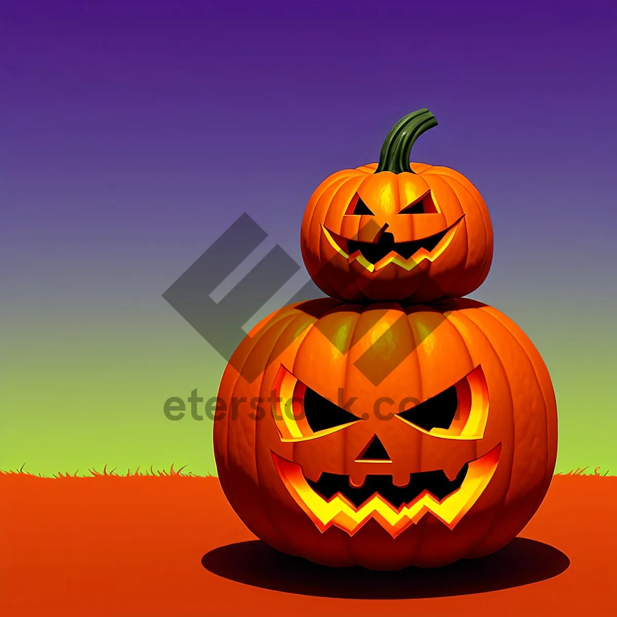 Picture of Spooky Jack-O'-Lantern Face: Halloween Horror
