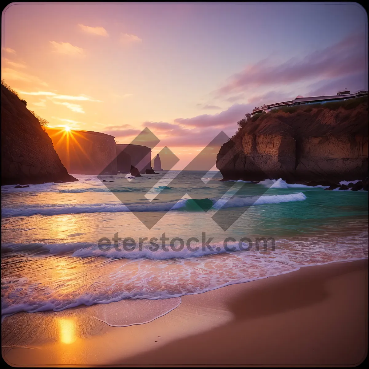 Picture of Serenity by the Seashore: A Breathtaking Coastal Sunset