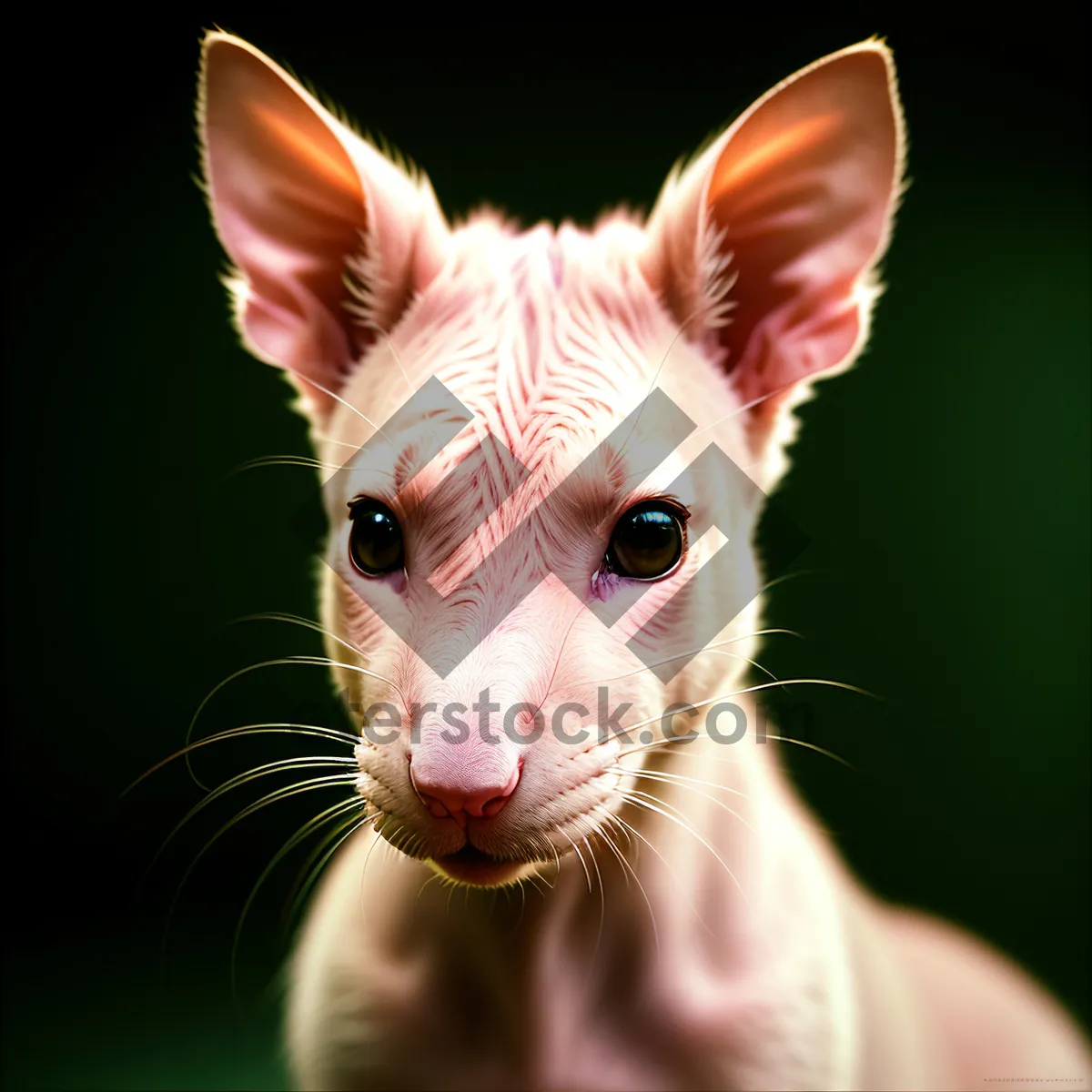 Picture of Adorable white kitten and playful Chihuahua