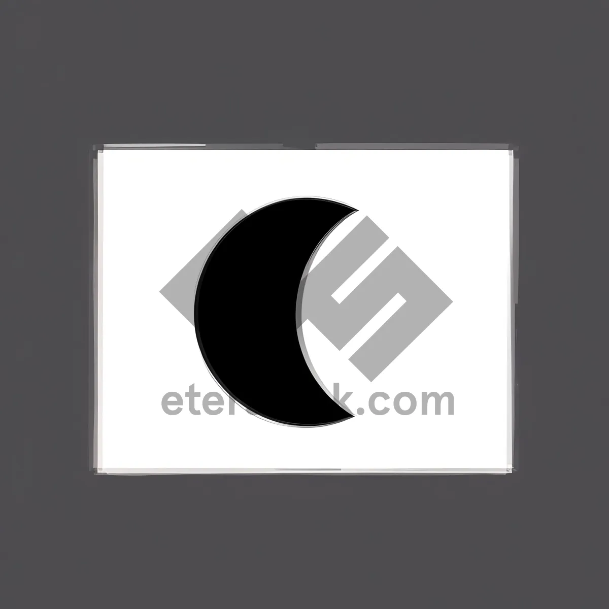 Picture of Moon Symbol Icon Design with Hole