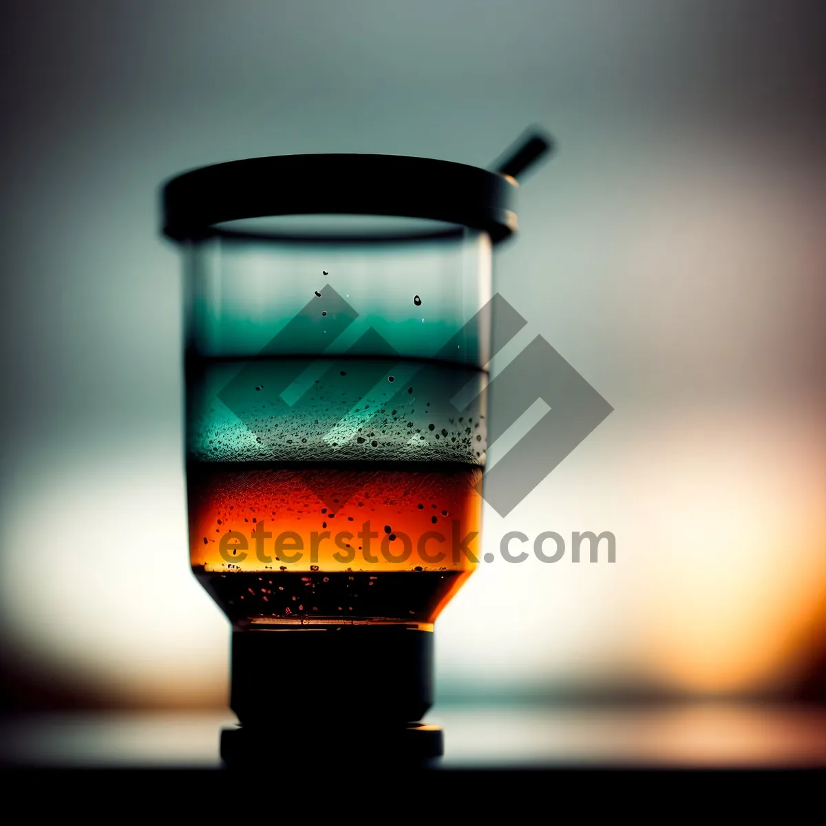 Picture of Refreshing Light Beverage in Clear Glass Vessel