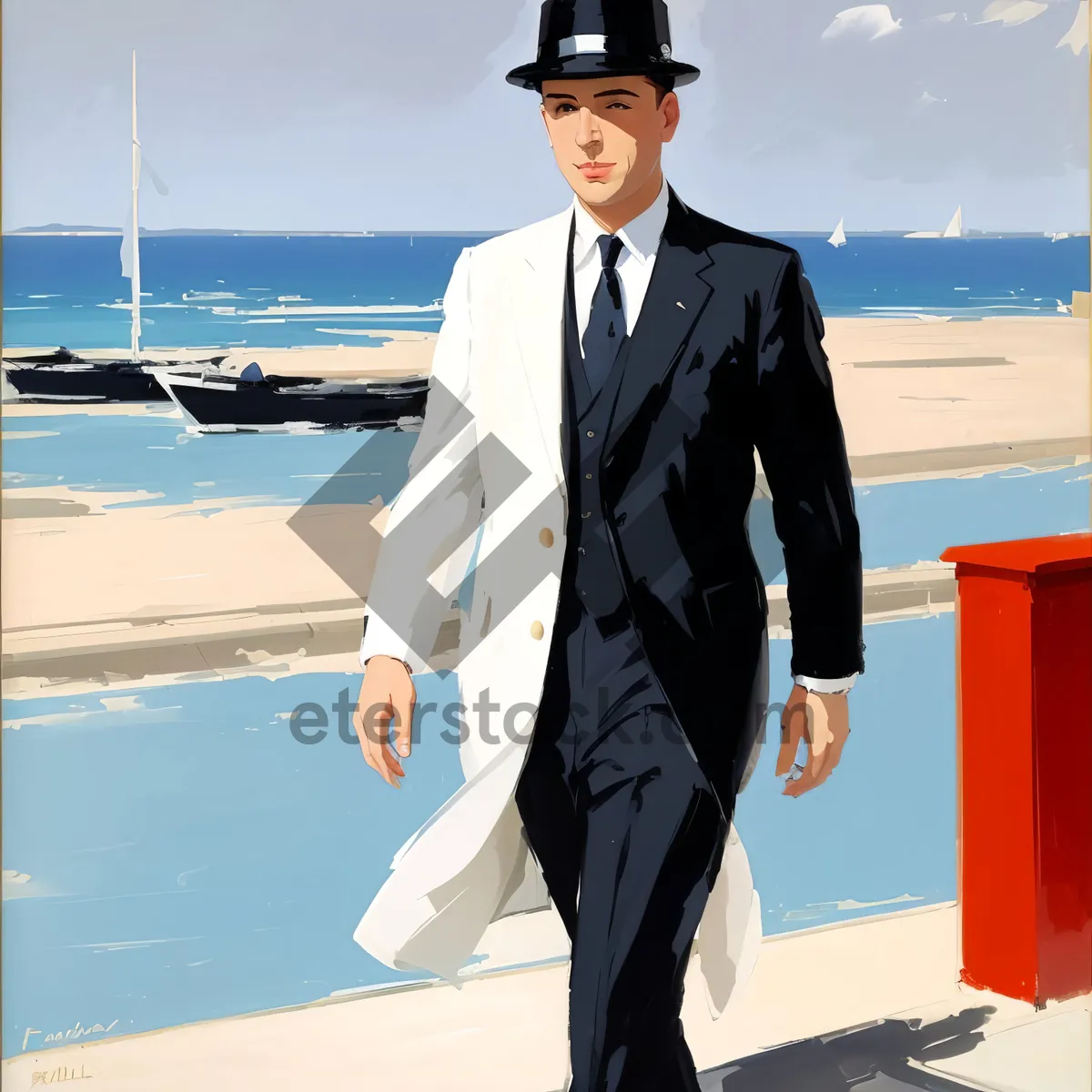 Picture of Successful Handsome Businessman in Professional Suit