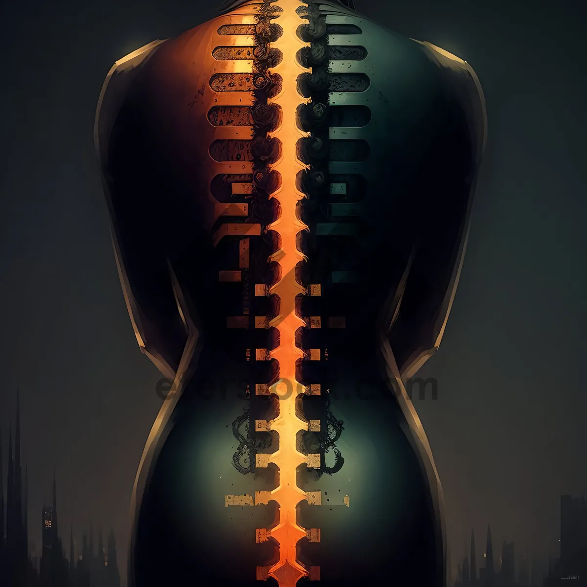 Picture of Illuminated Spine: Bio-Medical Anatomy X-Ray