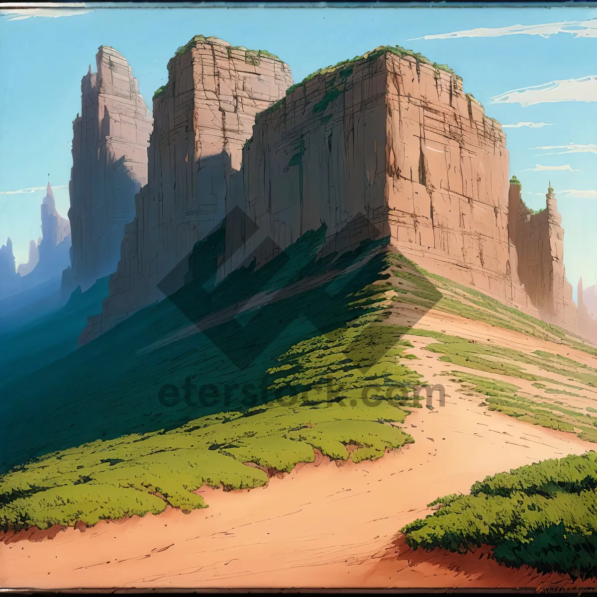 Picture of Scenic Castle Valley - Majestic Mountains and Desert Serenity