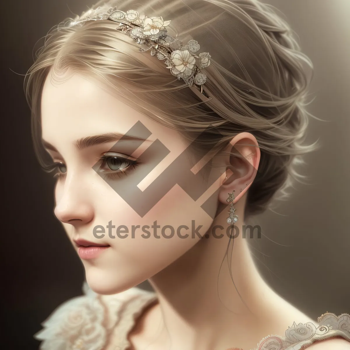 Picture of Stunning Blonde Saint with Elegant Hairstyle