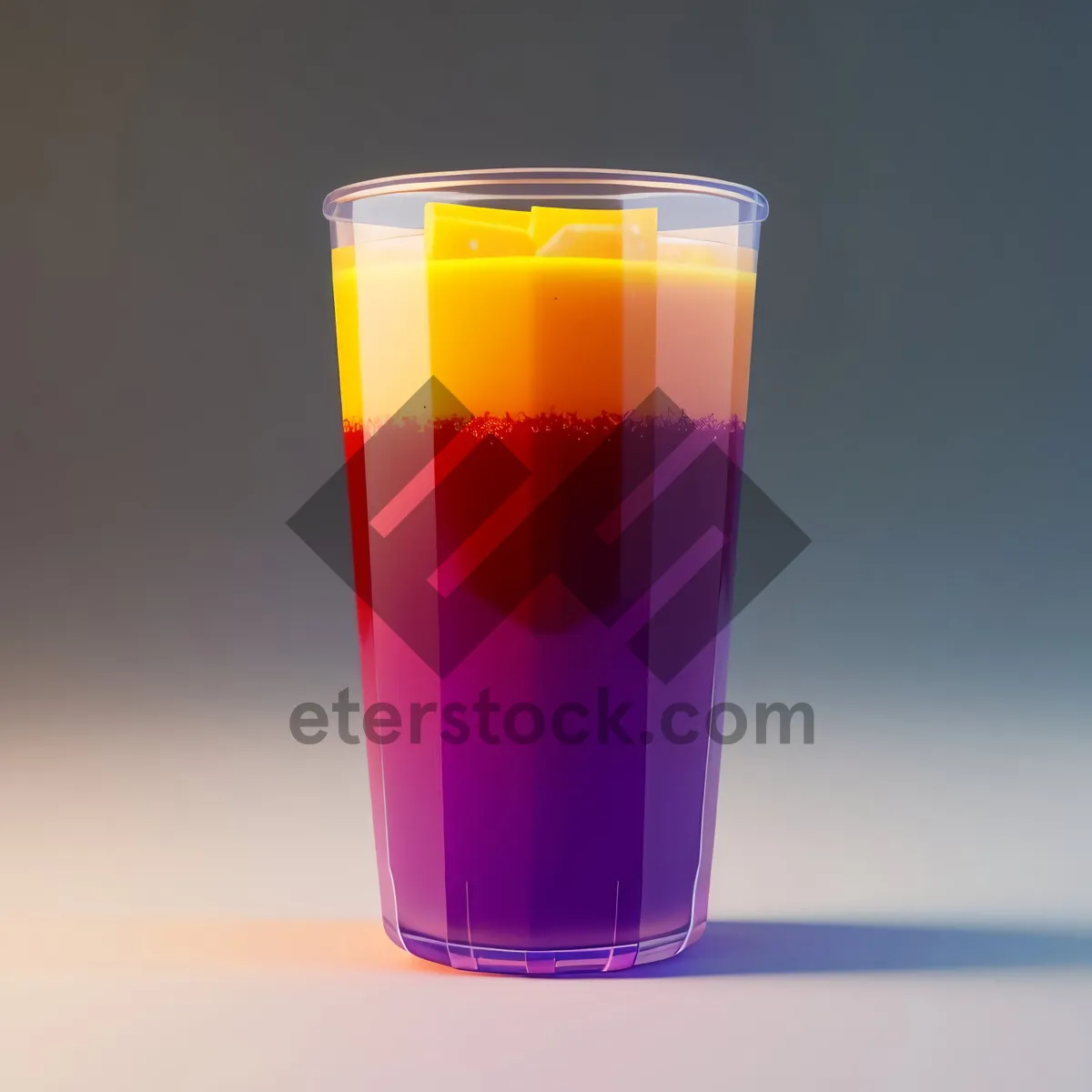 Picture of Refreshing Fruit Cocktail in Glass with Bubbles