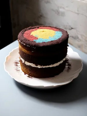 Delicious Breakfast Cake with Coffee and Sombrero Hat