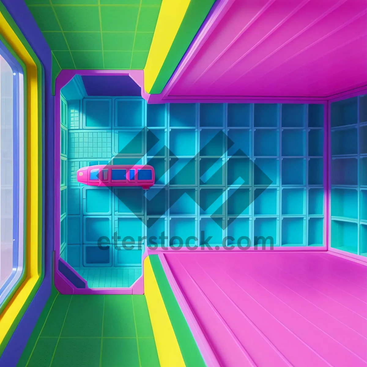 Picture of Colorful Laser Grid Art Illuminate Futuristic Fantasy