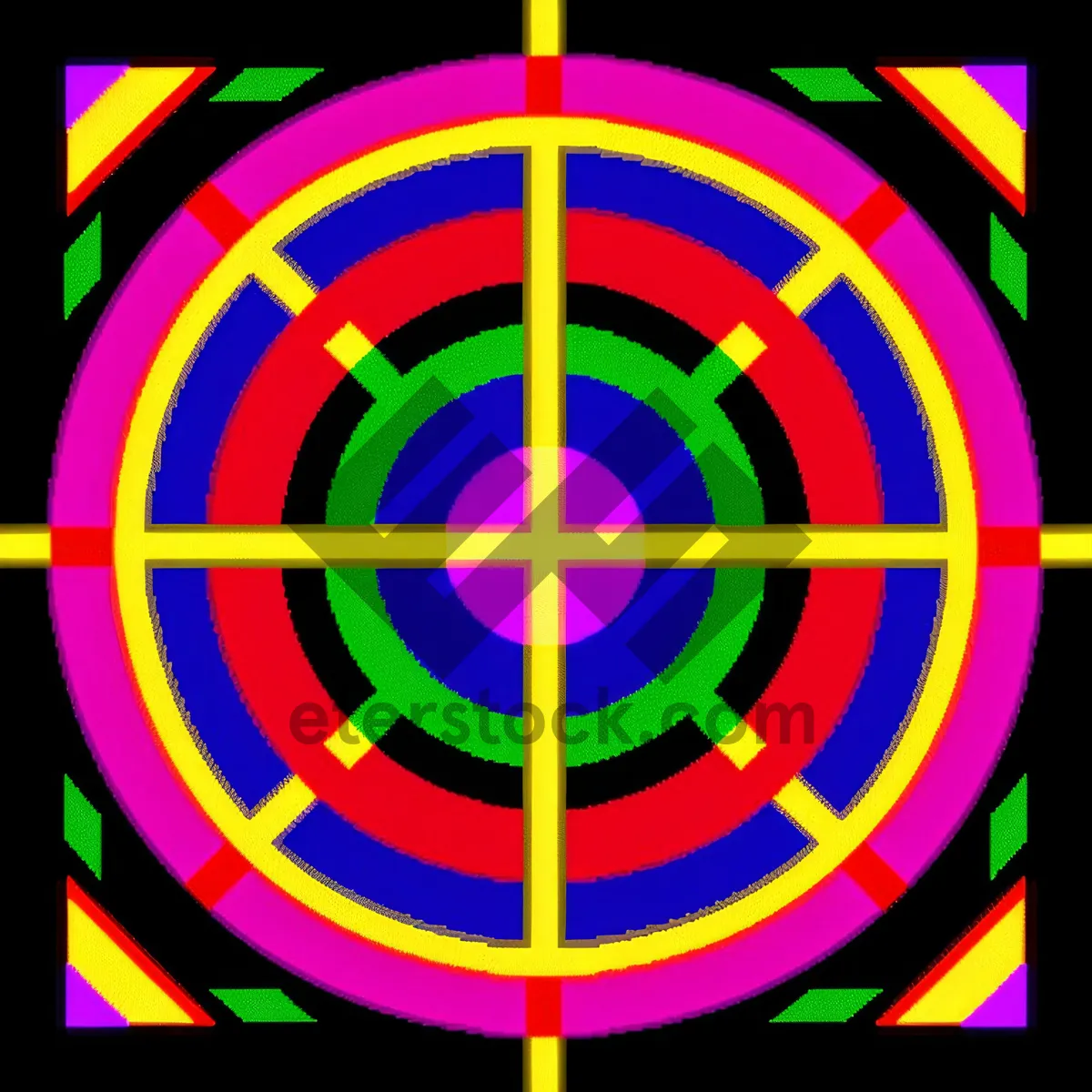 Picture of Colorful Circular Maze Design - Artistic Graphic