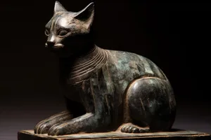 Domestic Cat Statue Bookend Sculpture Decor Pet Figurine