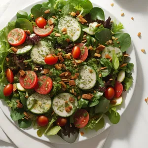 Healthy Vegetable Salad with Fresh Ingredients