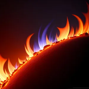 Blaze of Flame: Fiery Orange Heat and Light