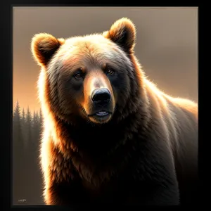 Fierce Furball: A Majestic Brown Bear in the Wilderness
