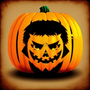 Glowing Jack-o'-Lantern Pumpkin Face