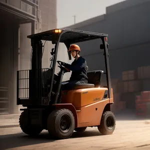 Heavy Duty Forklift Truck in Warehouse