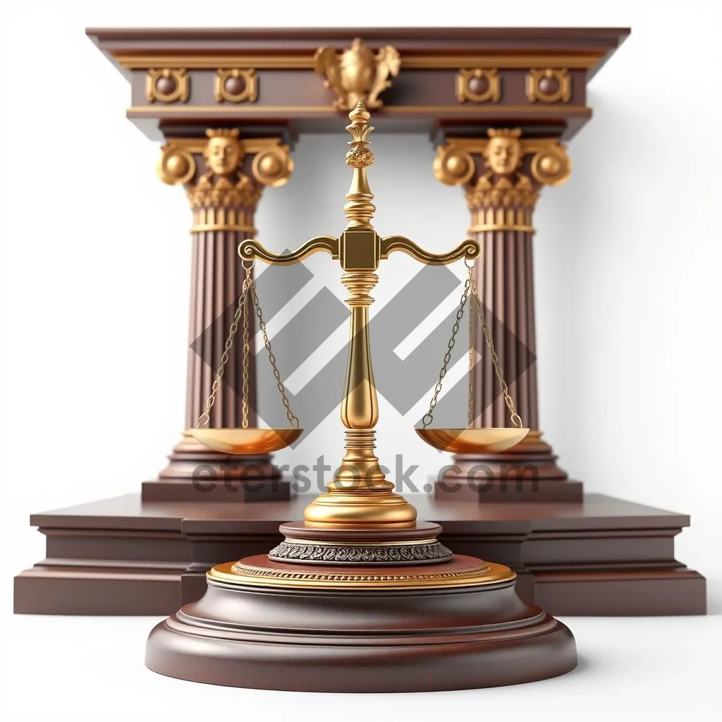 Picture of Antique Bronze Pedestal Support Structure in Gold.